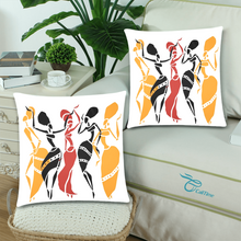 Load image into Gallery viewer, Afro Woman Tribal Pillow Cushion Cover