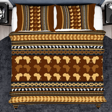 Load image into Gallery viewer, African Map 3PCs bedding set Quilt/Duvet cover