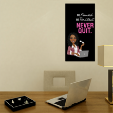 Load image into Gallery viewer, Never Quit Inspirational Wall Art Canvas Print - FRAMED