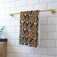 Load image into Gallery viewer, Brown Aztec Bath/Beach Towel