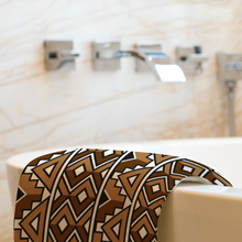 Load image into Gallery viewer, Brown Aztec Bath/Beach Towel