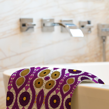 Load image into Gallery viewer, Purple Swoosh Bath/Beach Towel