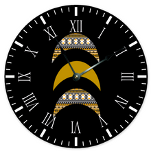 Load image into Gallery viewer, African Minimalist Aztec Large 15" Round Silent Wall Clock