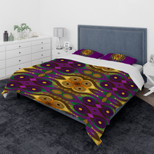 Load image into Gallery viewer, PurplePrint African 3PCs bedding set Quilt/Duvet cover