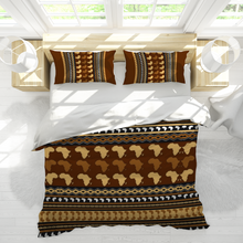 Load image into Gallery viewer, African Map 3PCs bedding set Quilt/Duvet cover