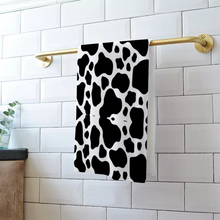 Load image into Gallery viewer, Cow Print Afro Towel