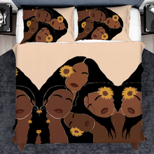 Load image into Gallery viewer, Afrosisters 3PCs bedding set Quilt/Duvet cover