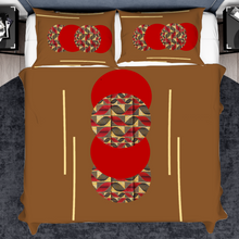 Charger l'image dans la galerie, Red Afropop 3PCs bedding set Quilt/Duvet cover