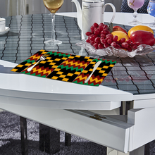 Charger l'image dans la galerie, Kente Grid Multicolor Afroprint Placemat