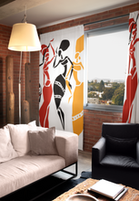 Load image into Gallery viewer, African Woman Print Window Curtain