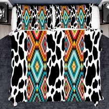 Load image into Gallery viewer, Multi Bohemian Aztec 3PCs Bedding Quilt/Duvet cover