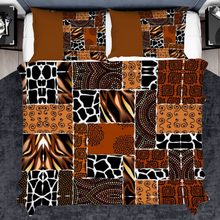 Load image into Gallery viewer, Tribal Boho Brown 3PCs bedding set Quilt/Duvet cover
