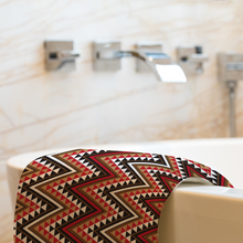 Load image into Gallery viewer, Burgundy Aztec Bath/Beach Towel