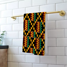 Load image into Gallery viewer, Kente grid Bath/Beach Towel