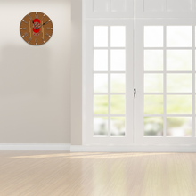 Charger l'image dans la galerie, Afro Red Pop Large 15" Round Silent Wall Clock