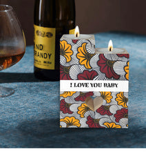 Charger l&#39;image dans la galerie, Ankara Floral candlestick Candle holder Love Romantic Anniversary Couple Friend

