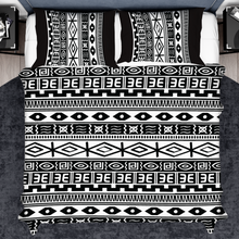 Charger l&#39;image dans la galerie, Aztec B/W 3PCs bedding set Quilt/Duvet cover
