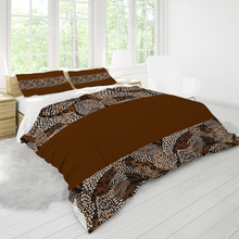 Load image into Gallery viewer, Boho Tribal Brown 3PCs bedding set Quilt/Duvet cover
