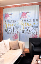 Load image into Gallery viewer, Amazing Grace Print Window Curtain
