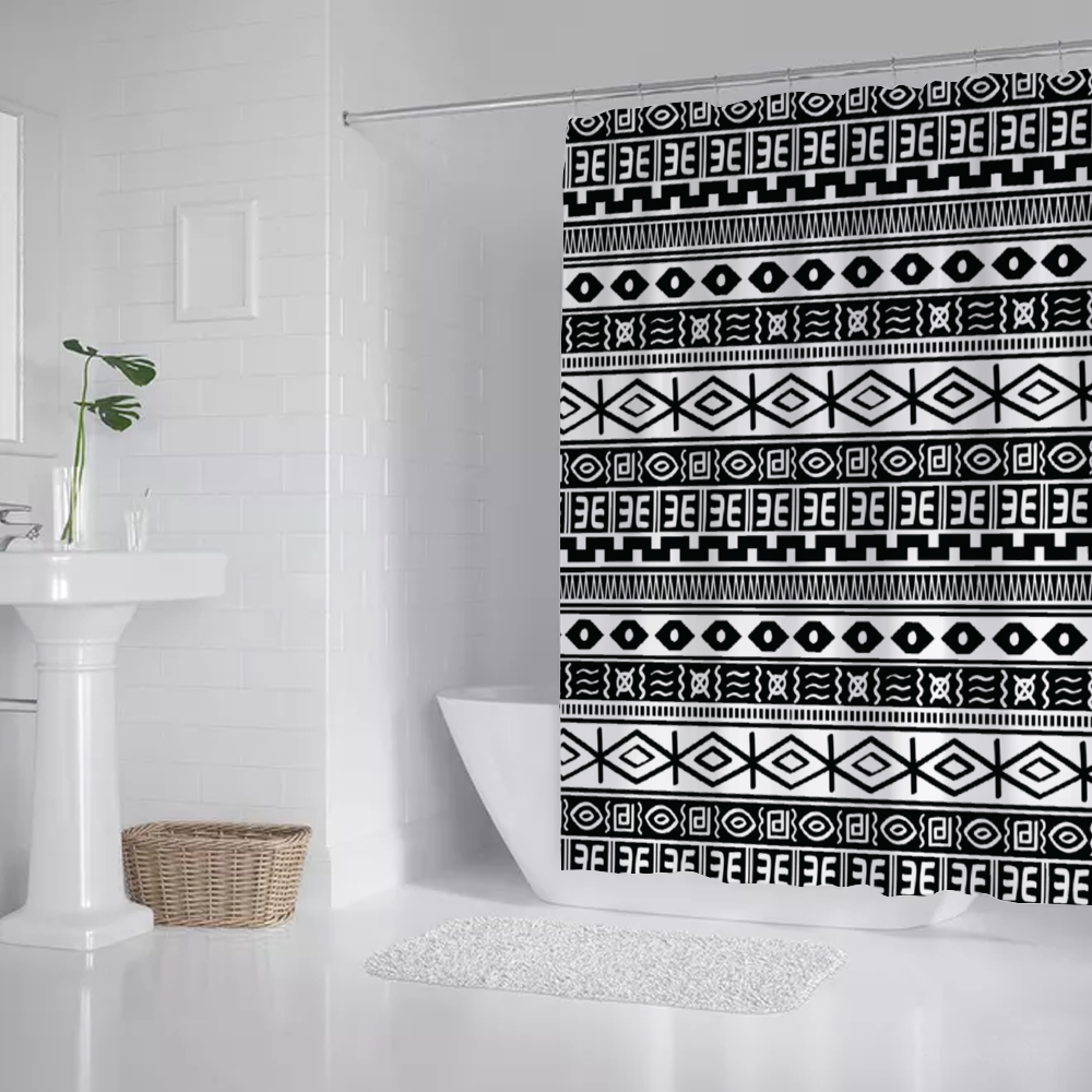 Aztec African Print Shower Curtain