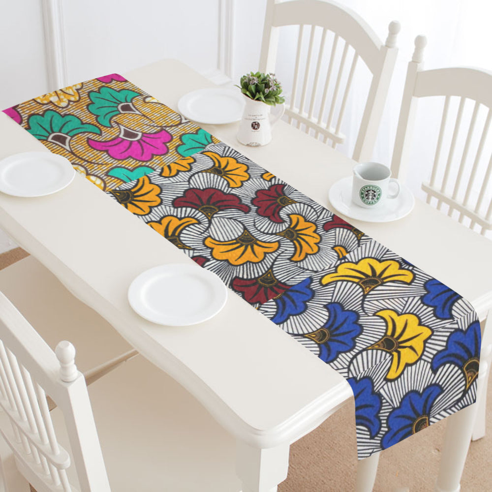 Floral African print Table Runner