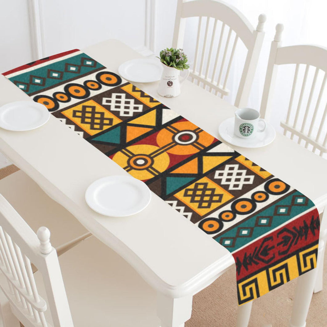 Multi African print Table Runner