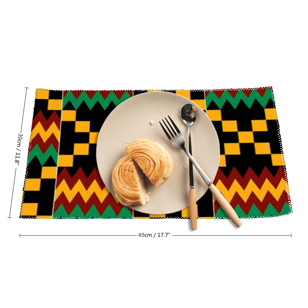 Kente Grid Multicolor Afroprint Placemat