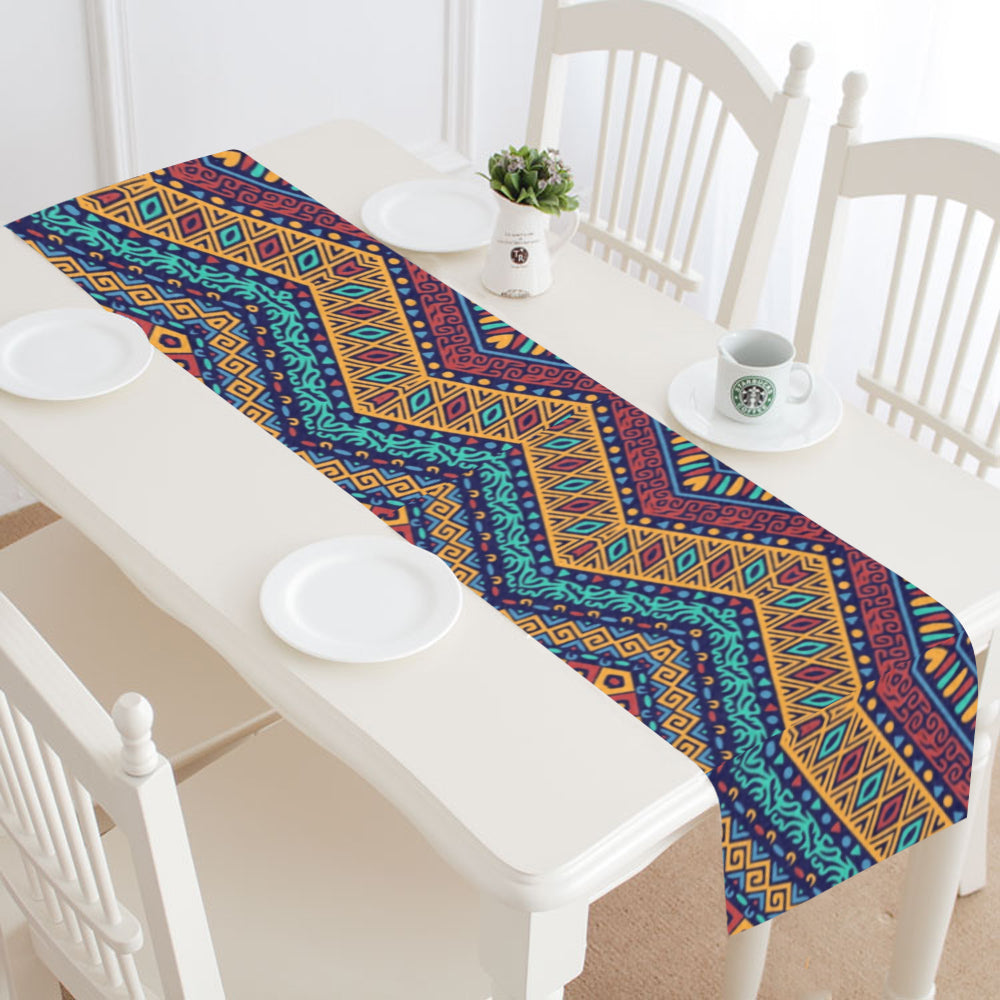 Tribal Multi African print Table Runner