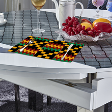 Load image into Gallery viewer, Kente Grid Multicolor Afroprint Placemat
