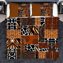 Load image into Gallery viewer, Tribal Boho Brown 3PCs bedding set Quilt/Duvet cover
