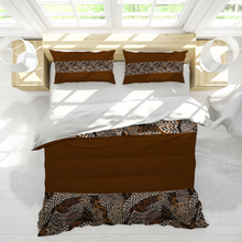 Load image into Gallery viewer, Boho Tribal Brown 3PCs bedding set Quilt/Duvet cover
