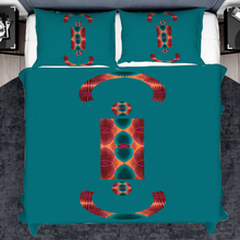 Load image into Gallery viewer, Deep Minimalist Africanprint 3PCs bedding set Quilt/Duvet cover
