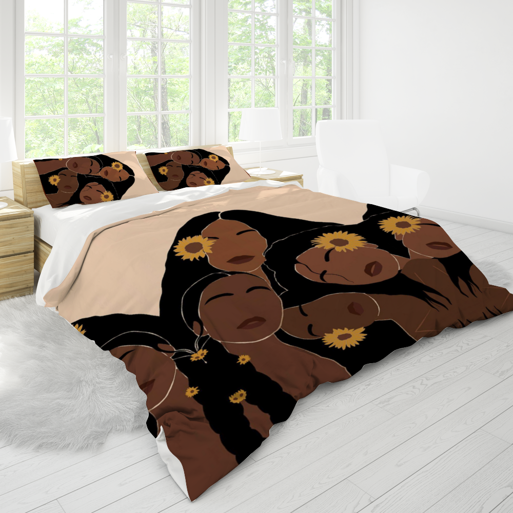 Afrosisters 3PCs bedding set Quilt/Duvet cover