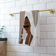 Charger l&#39;image dans la galerie, Morning Coffee Girl  Bath/Beach Towel
