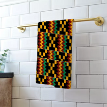 Load image into Gallery viewer, Kente grid Bath/Beach Towel
